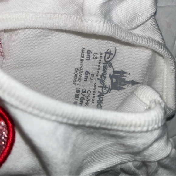𝅺Disney parks Minnie Mouse embroidered bow T-shirt baby girl infant 6 months - Picture 3 of 3